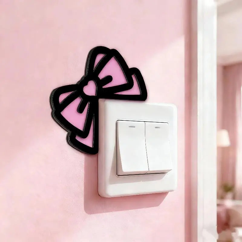 1/2Pcs Bowknot PC Accessories Kawaii 2D Bow Monitor Decor Cute Desktop Decoration For Gaming Setup Screen Home Office Qme