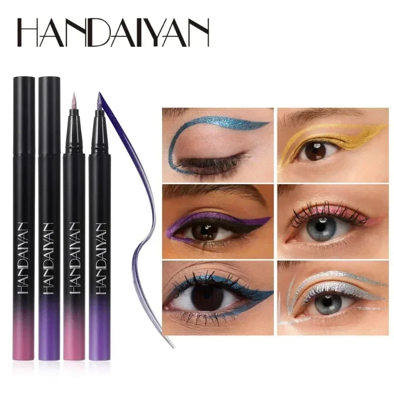 Pearlescent Eyeliner Stick Pen Glitter Eyes Shadow Waterproof Shimmer Eye Liner Pen Shiny High-gloss Cosmetics Beauty Make Up Qme