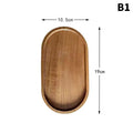 Japanese Tableware Wooden Plate Beech Oval Tray Mini Solid Wood Small Plate Children's Whole Wooden Plate Wooden Plate Qme B1