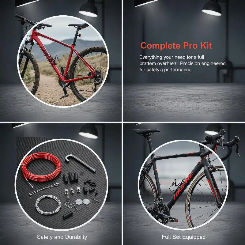 Bike Cable Brake Gear Cables Bikes Multicolor PVC End Tube Cover Qme