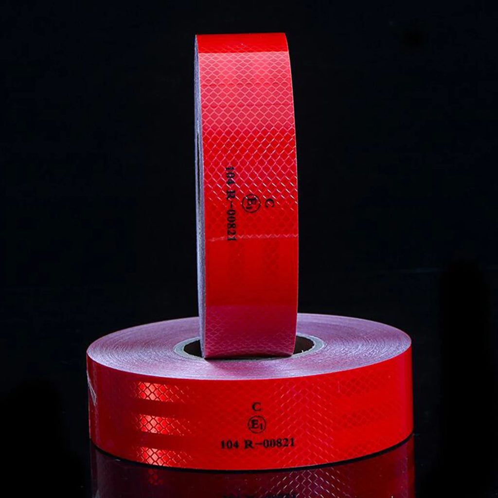 High Intensity Reflective Adhesive Tape Conspicuity Warning Car Stickers Reflectors Strip For Truck Trailer Safety Acce Qme