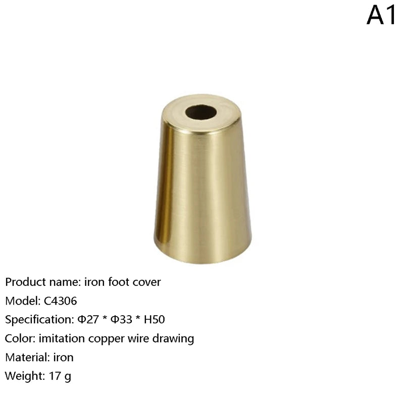 Furniture Iron Foot Cover Copper Tip Brushed Brass Table Chair Qme A1