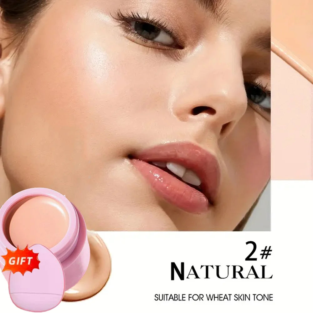 Buy 1 Get Full Coverage Concealer Cream Waterproof Long-lasting Qme 02 natural