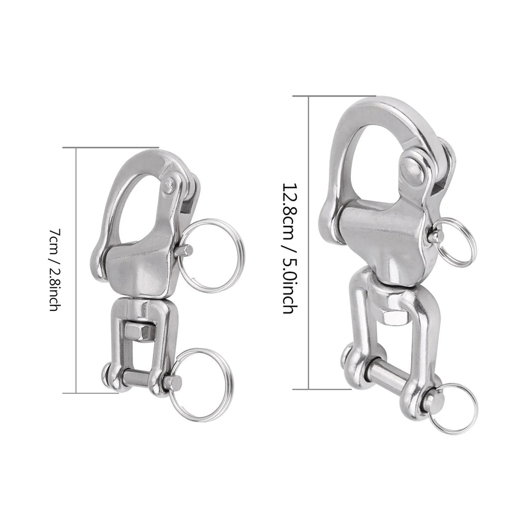 Swivel Snap Shackle Swivel Shackle Snap Shackle 316 Stainless Steel Jaw Swivel Snap Shackle for Sailboat Spinnaker Halyard Qme
