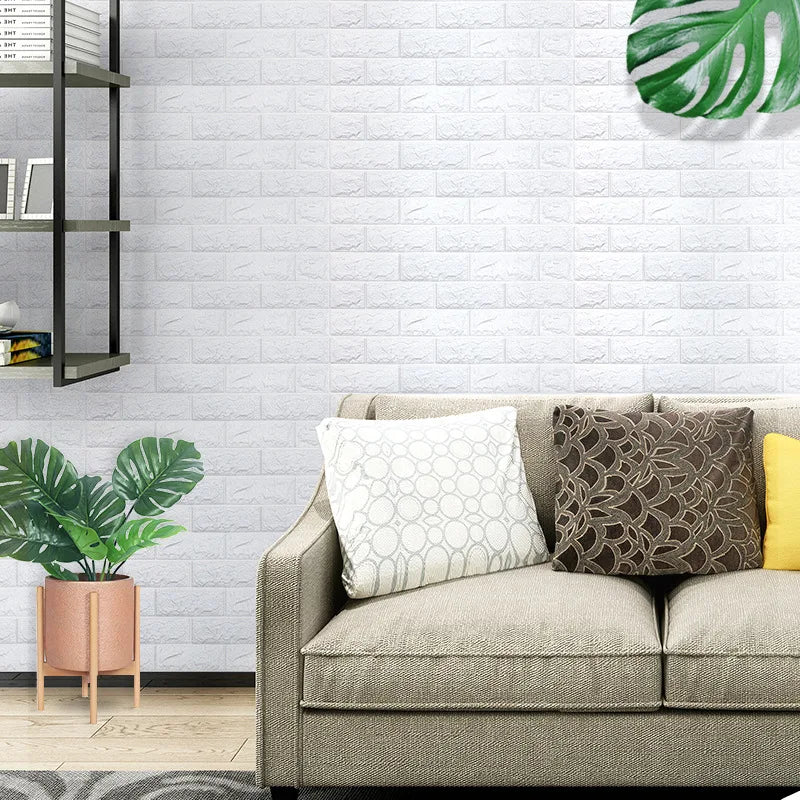 3D Brick Pattern Wall Sticker DIY Self-adhesive Living Room Home Qme