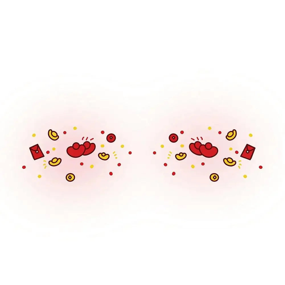 2026 New Year Face Decals Easy-Apply Festive Makeup Stickers For Parties Temporary Waterproof Facial Decor Tattoo Accessori M3M6 Qme C CN