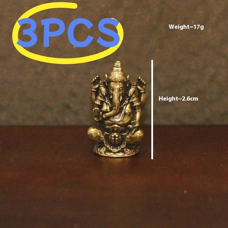1 Home Office Desk Decorative Ornament Asia India Thailand Elephant Qme S 3PCS