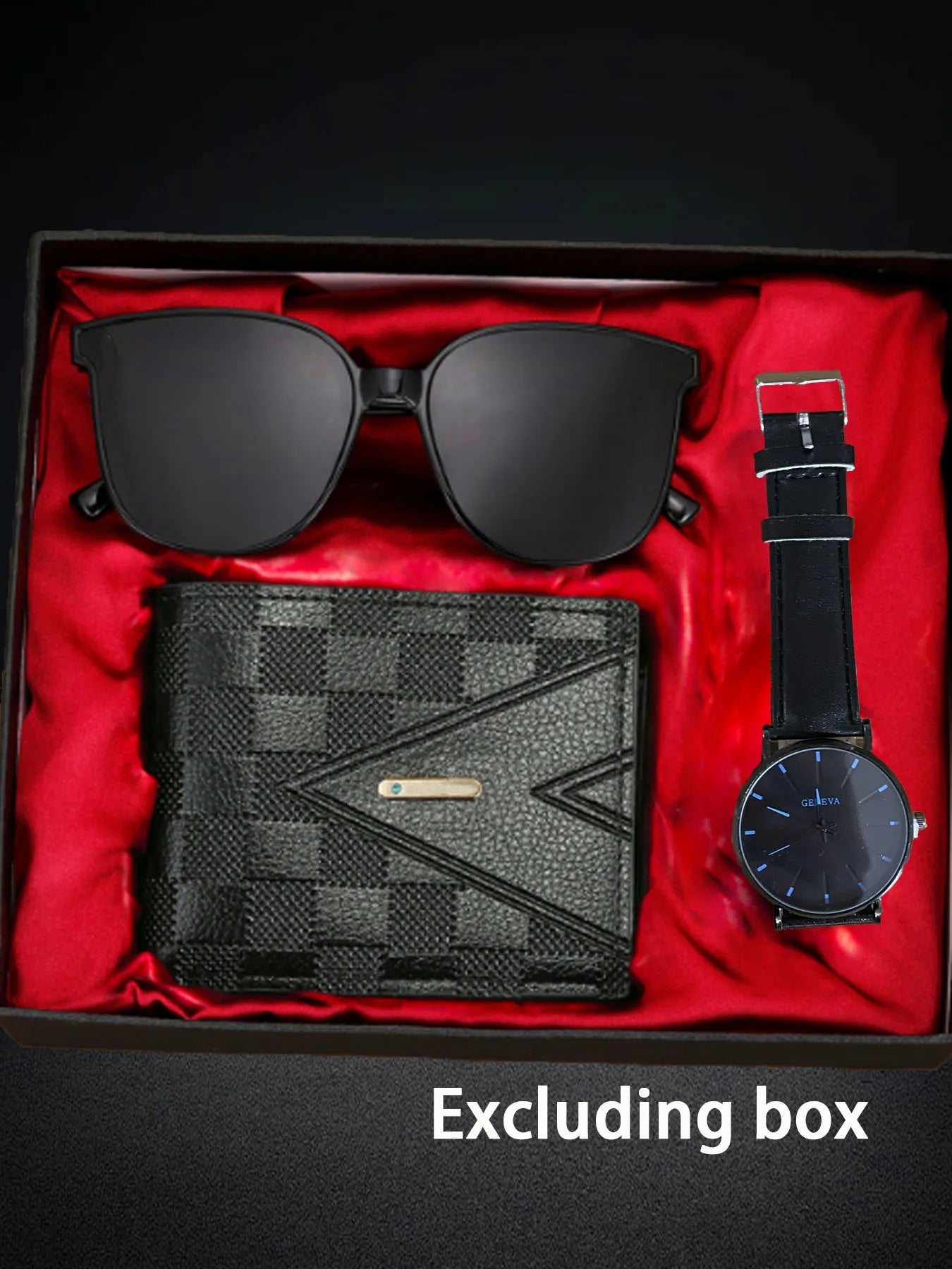 Classic Fashion Men's Calendar Watch Set (Watch + Wallet + Glasses) Qme 4