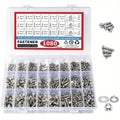 Fastener combination kit, suitable for machine screws of M3, M4, and M5 sizes, including metric screws with round heads Qme 1080pcs box