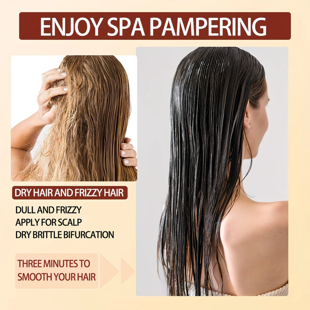 Advanced Formula Keratin Hair Mask, 5% Biotin Collagen Infused Deep Nourish Scalp Strengthen Hair Care Qme