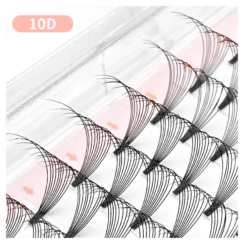 NATUHANA 3D 4D 5D 6D 8D 10D Short Stem False Lashes Premade Russian Qme 10D D 0.07mm|13mm