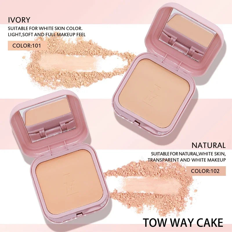 Double Layer Powder Cake Waterproof Long-lasting Women's Makeup Qme
