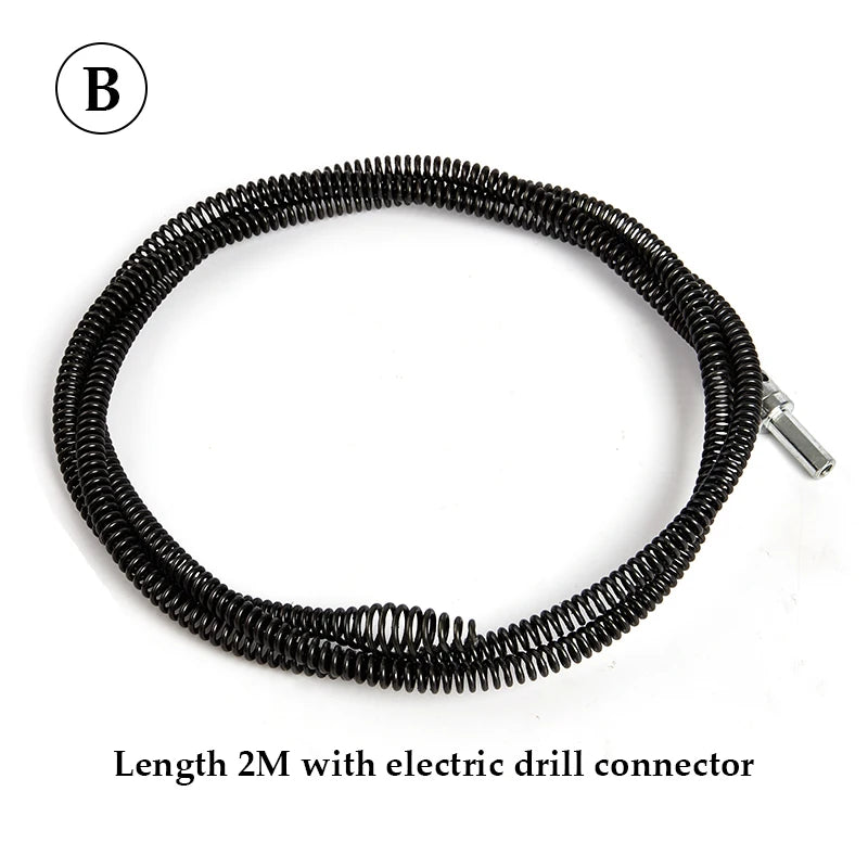 10MMx1M 2M Drain Dredging Spring Sink Cleaner Sewer Tool Kitchen Qme 2M