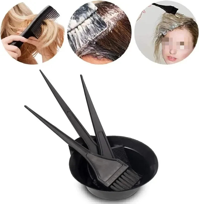 4pc Hair Coloring Kit, Hair Dye Brush, Tools for Hair Coloring Kit–Professional Dyeing Tools Set –Perfect for DIY and Salon Use Qme