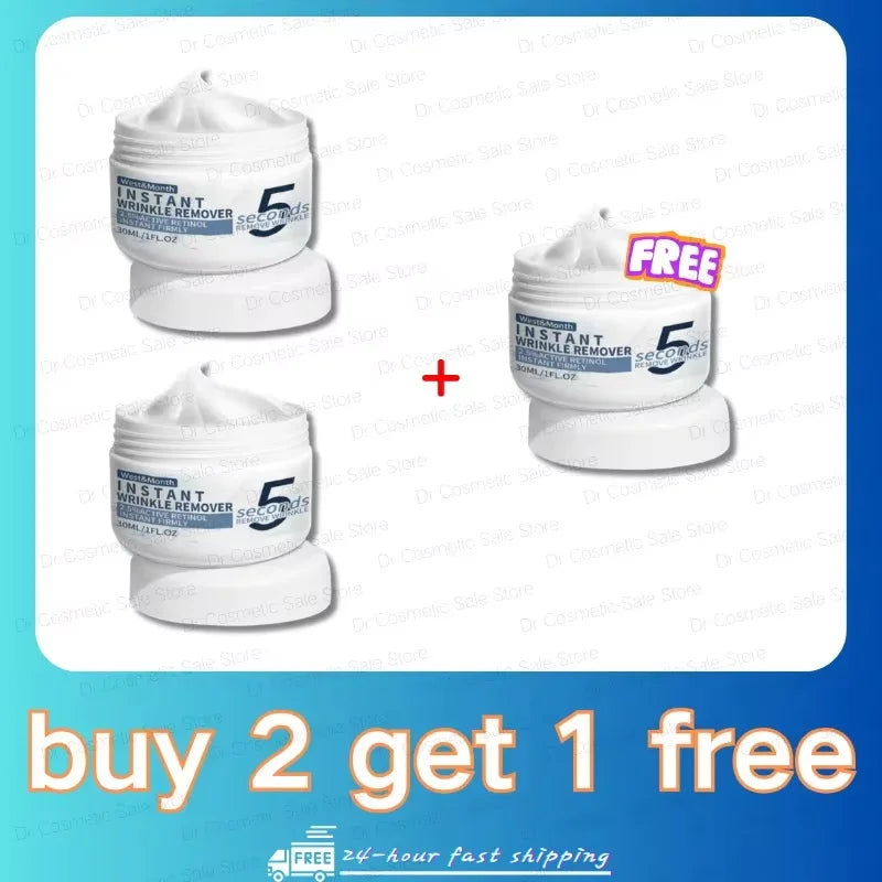 Instant Anti-wrinkle Face Cream Anti Aging Firming Lifting Fade Fine Lines Whitening Moisturizing Brighten Tighten Replenishes Qme 3pc
