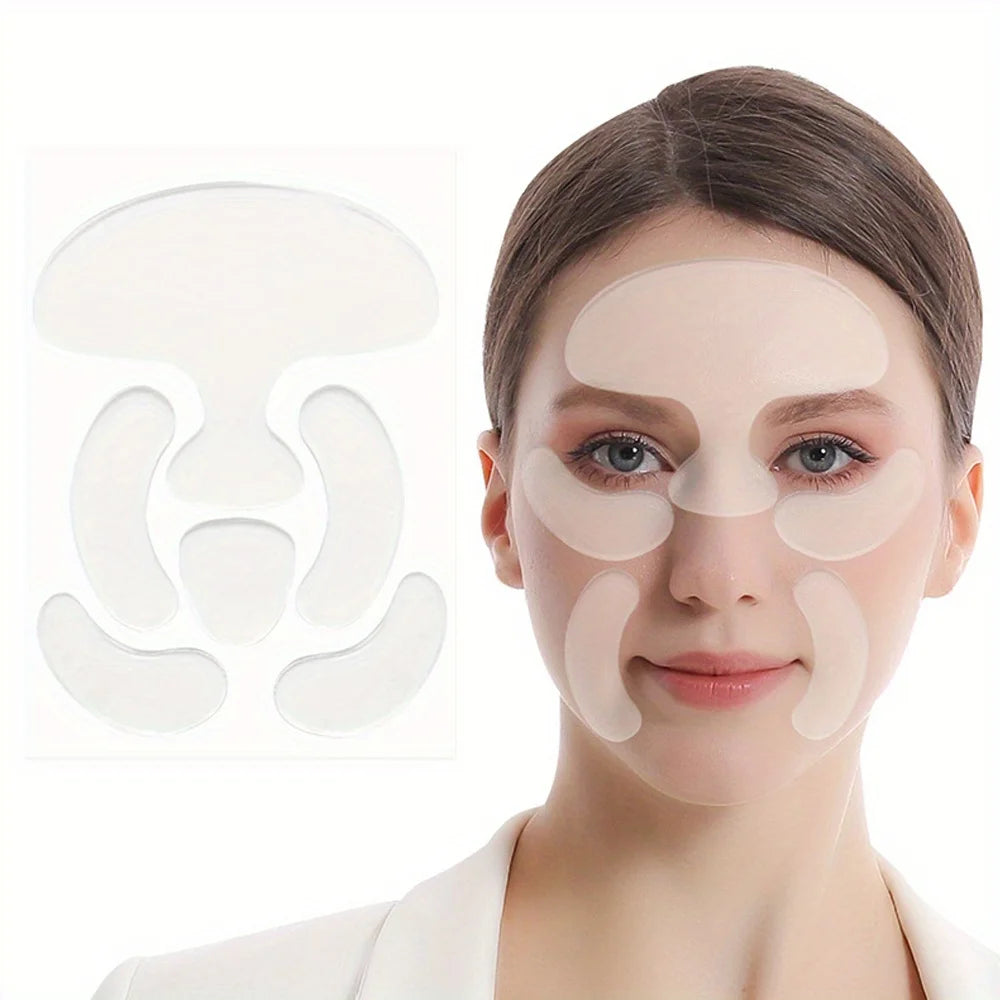 Silicone Anti-wrinkle Face Patches Reusable Forehead Eye Smile Line Qme
