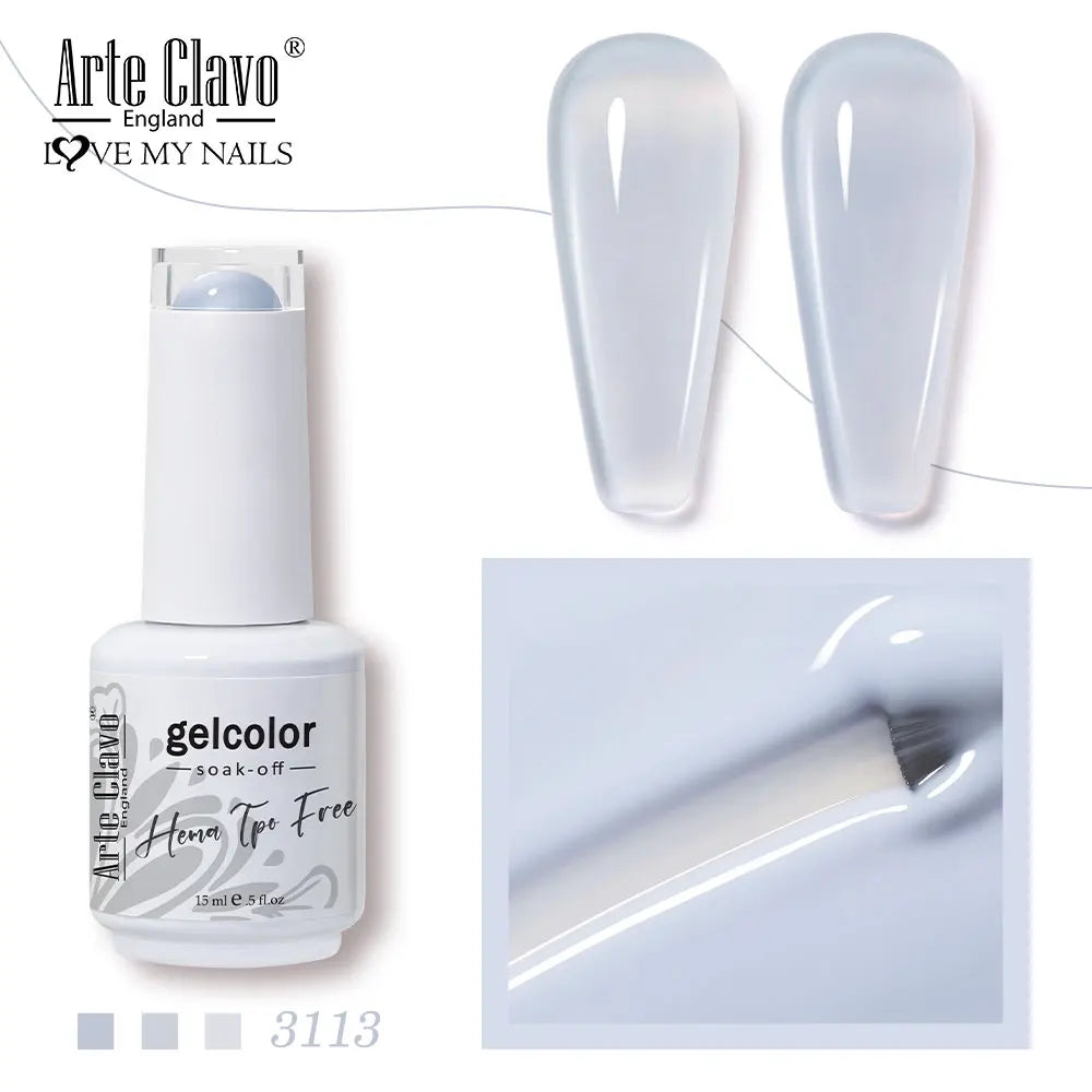 Arte Clavo Summer Nails Tip Candy Series Jelly Gel Nail Polish Blue