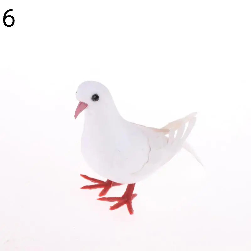 Artificial Birds Simulation Grey Pigeon Dove Model Imitation Animal Party Wedding Supply Photography Props Home Decoration Qme 6