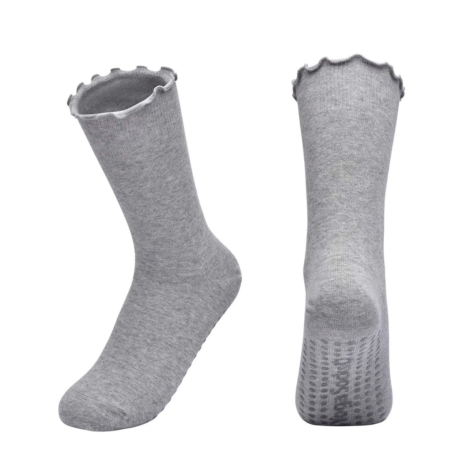 Ladies' Fitness Cotton Breathable Non- Pilates Yoga Socks Damping Dance Ballet Grip Socks Solid Color Casual Knee-high Socks Qme