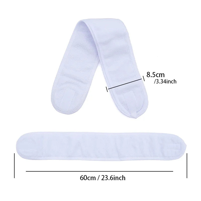 Women Spa Wide Hairband Adjustable Head Band Yoga Bath Shower Makeup Qme