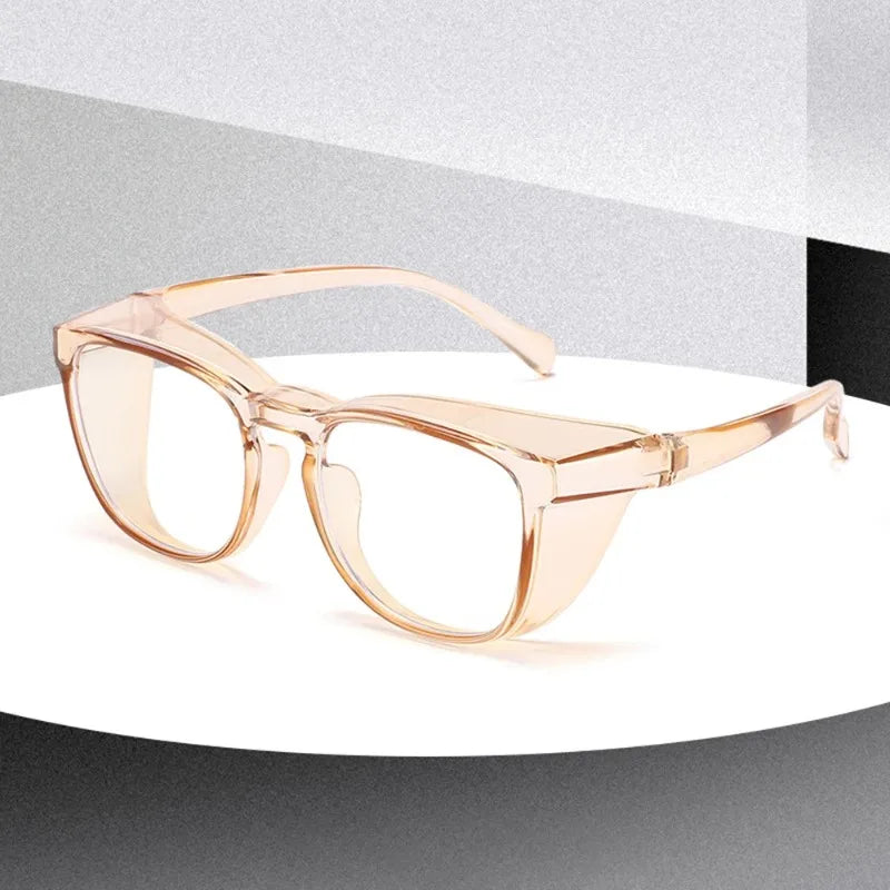 5PCS Fashion Transparent Oversized Anti-Blue Light Glasses Trendy Jelly Color Myopia Windproof Eye Protection Goggles Qme