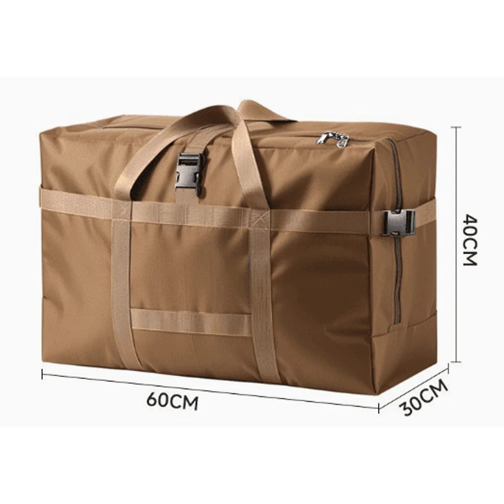 Oxford Fabric Heavy Duty Moving Packing Bag Extra Large Thickened Quilt & Clothes Storage Organizer Travel Duffle Qme Coffee