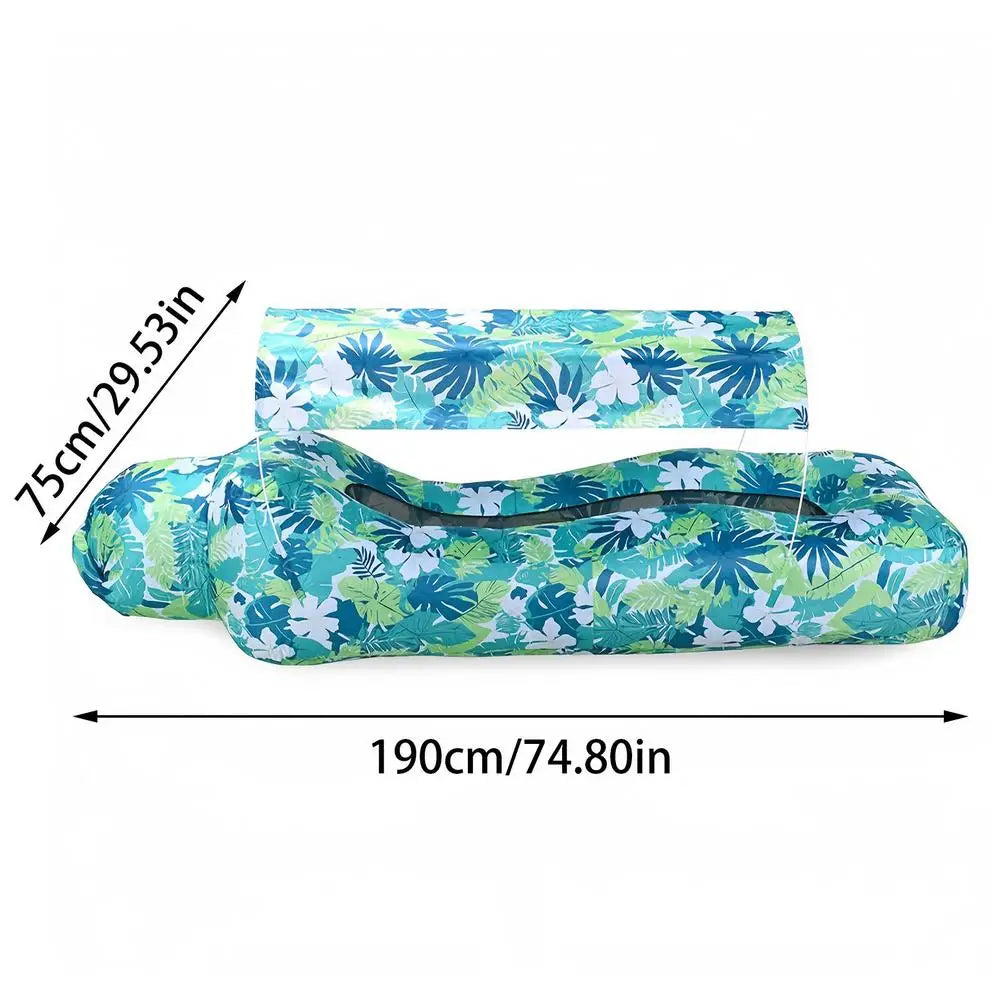 Beach Inflatable Lounger Pool Air Sofa With Sun Shade Easy To Set Up Hiking Lounger For Outdoor Camping Hiking Picnic Vacation Qme 01 China Mainland