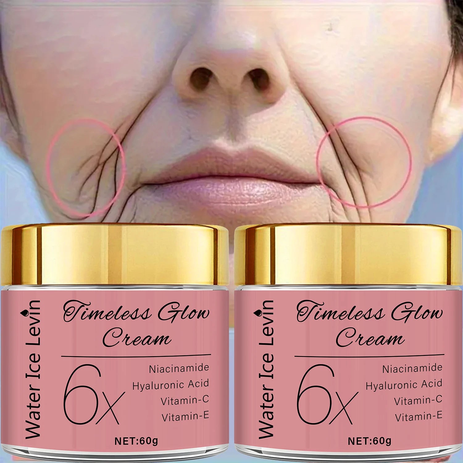 Timeless Glow Face Cream with Niacinamide, Hyaluronic Acid & Vitamin C - Brightening & Moisturizing for Softer, Radiant Skin Qme