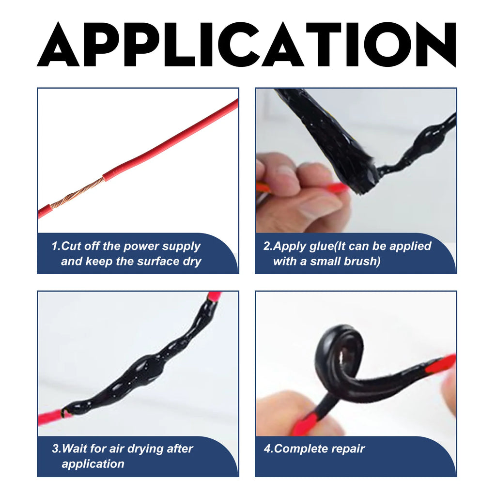 30 Liquid Insulating Tape Repair Rubber Electrical Wire Cable Coat Qme