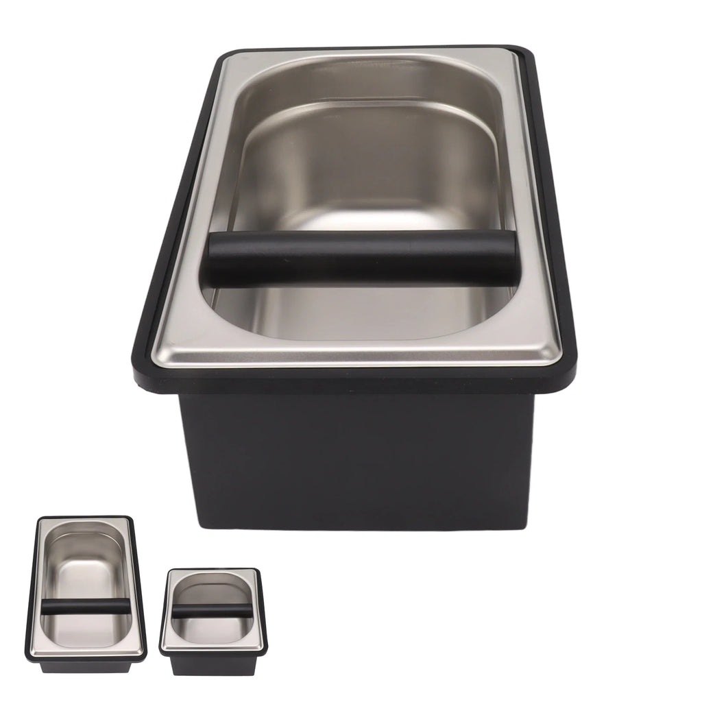 Coffee Knock Box Espresso Dump Bin for Barista Coffee Grind Anti-slip Espresso Dump Bin Grind Waste Bin Coffee Grounds Bucket Qme