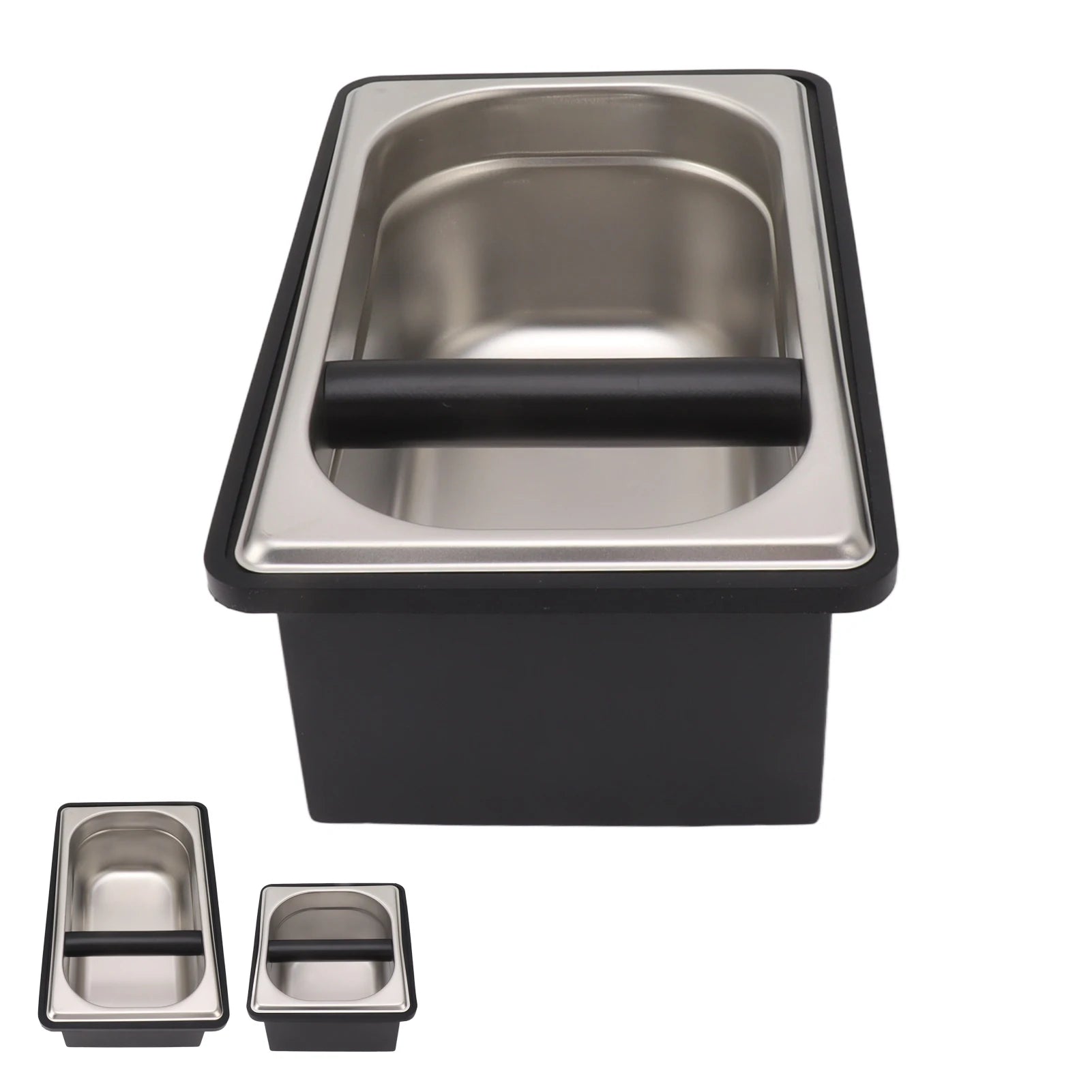 Coffee Knock Box Espresso Dump Bin for Barista Coffee Grind Anti-slip Espresso Dump Bin Grind Waste Bin Coffee Grounds Bucket Qme