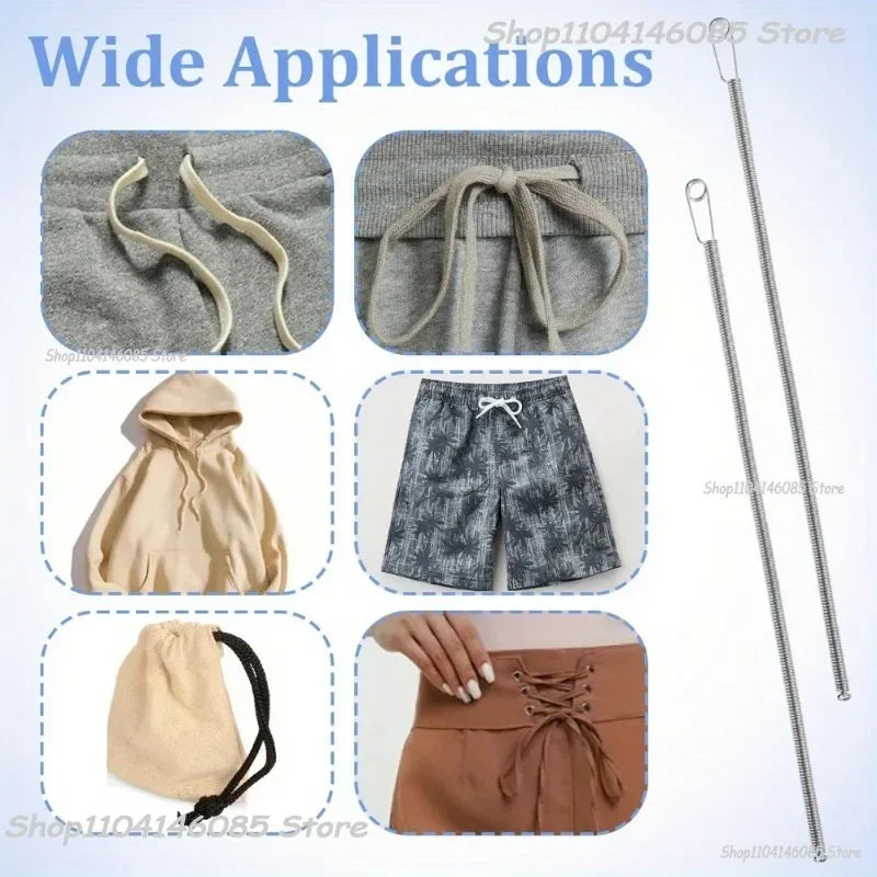 Rope Threading Tool Bendable Spring Drawstring Threader Clip Drawstring Thread Multi Functional DIY Sewing Accessories Qme