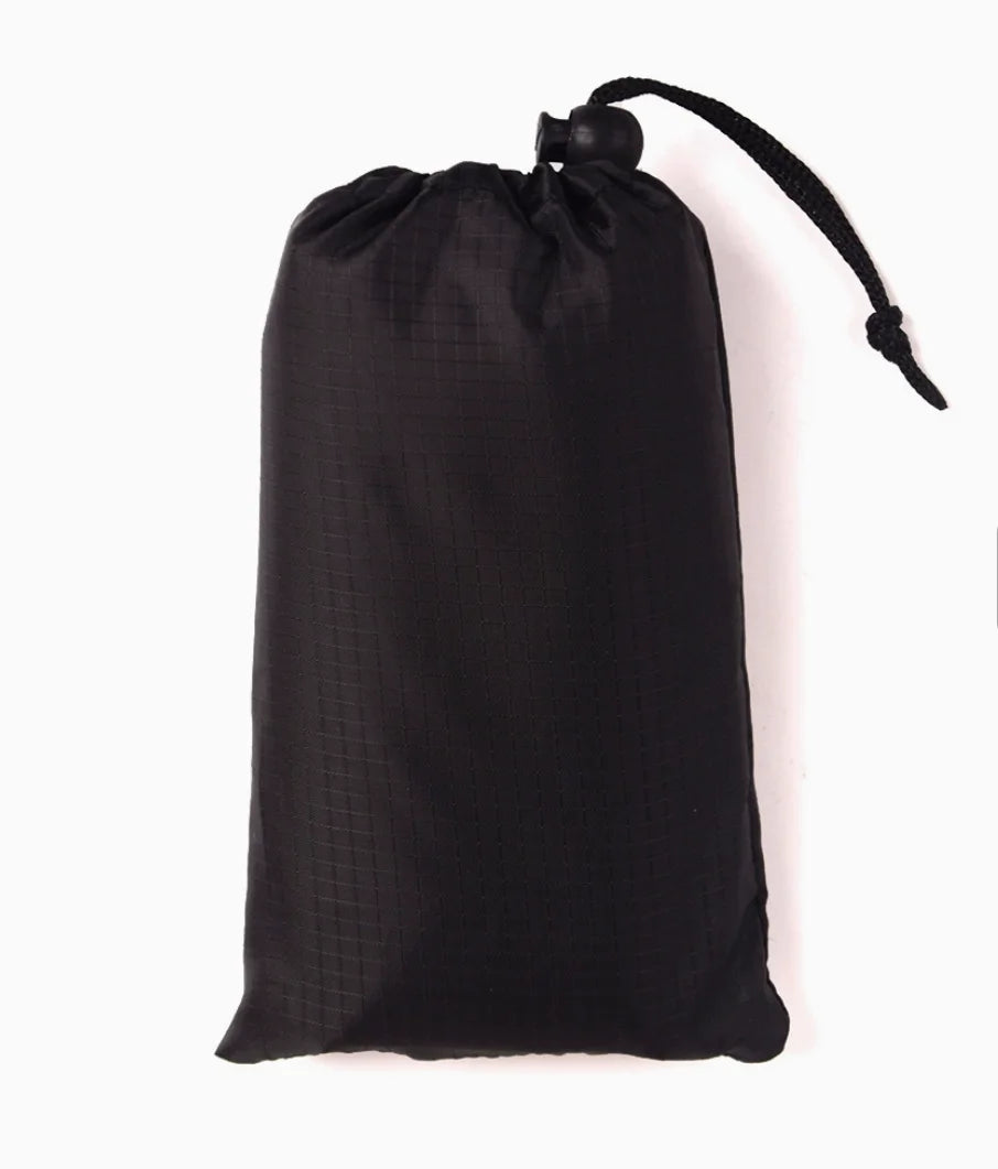 1.4*2m Waterproof Pocket Beach Blanket Folding Camping Mat Mattress Portable Lightweight Outdoor Picnic Mat Sand Beach Sunbathin Qme black 100cm x 140cm