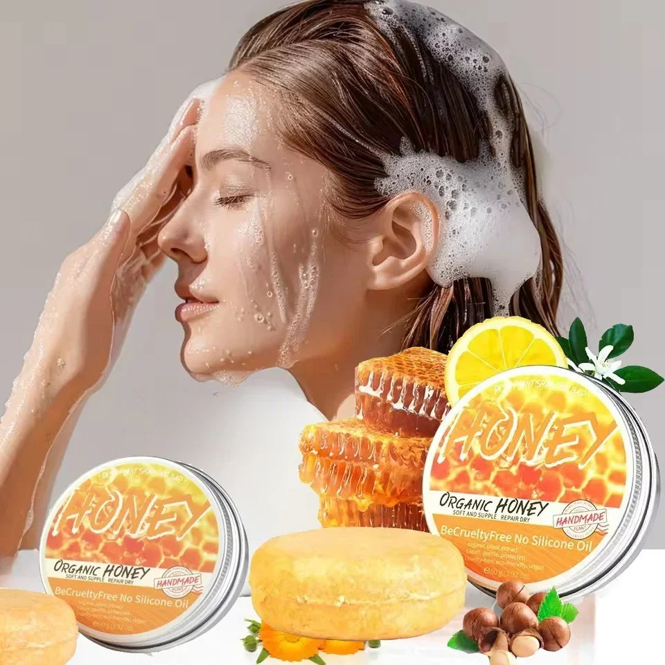Natural honey shampoo plant essence extract refreshing shampoo soft hair dandruff and oil removal Qme