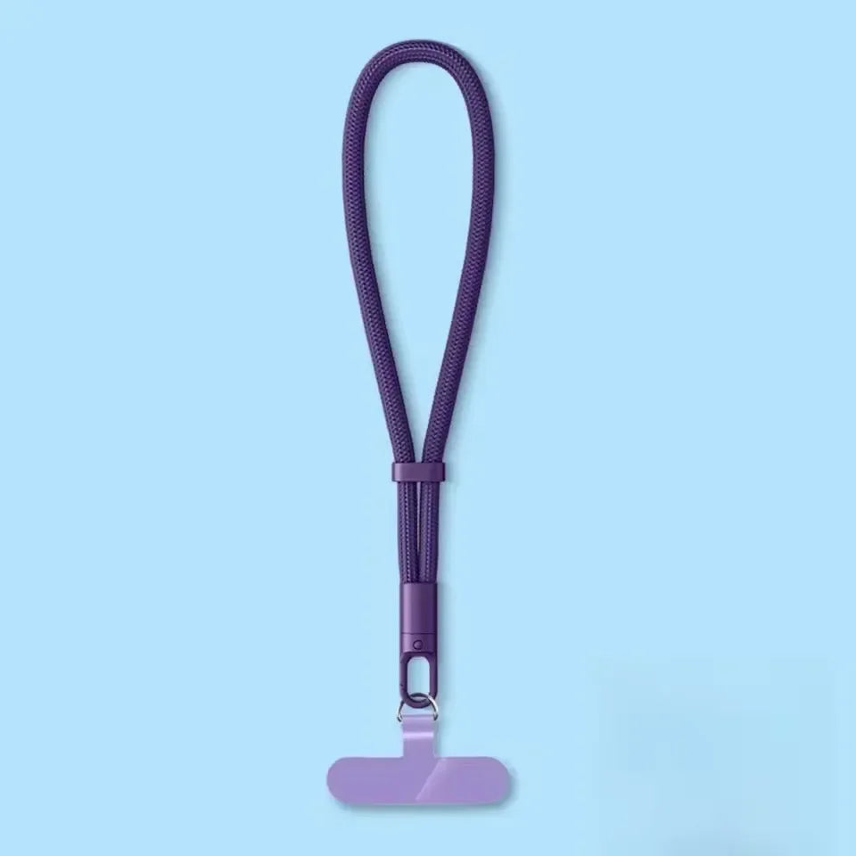 Universal Phone Lanyard with Clip Upgraded Anti-Drop 360° Rotation Adjustable Wrist Strap for All Phone Cases Qme Purple Set