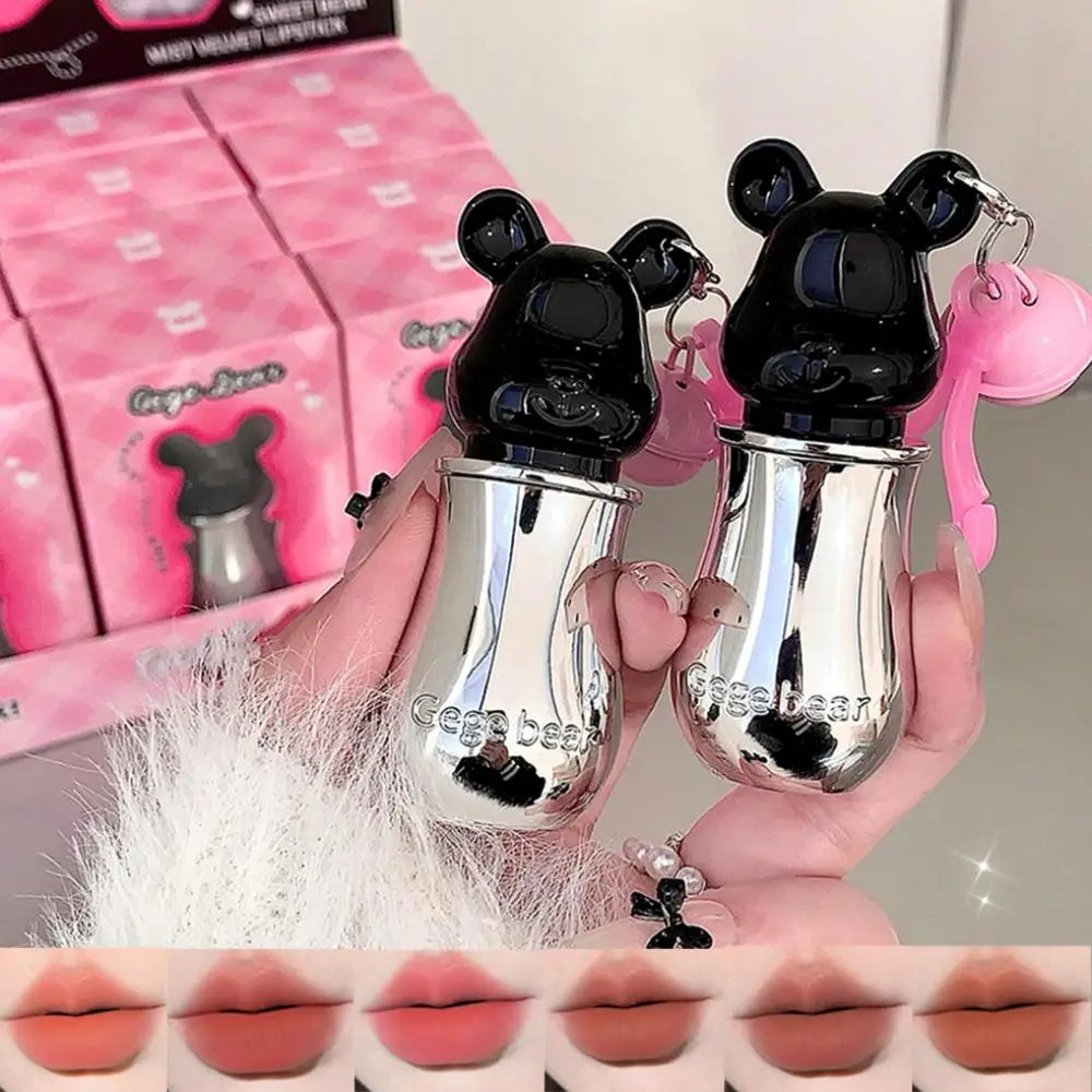Gege Bear Sweet Pendant Lipstick Matte Mirror Textures Watery Qme
