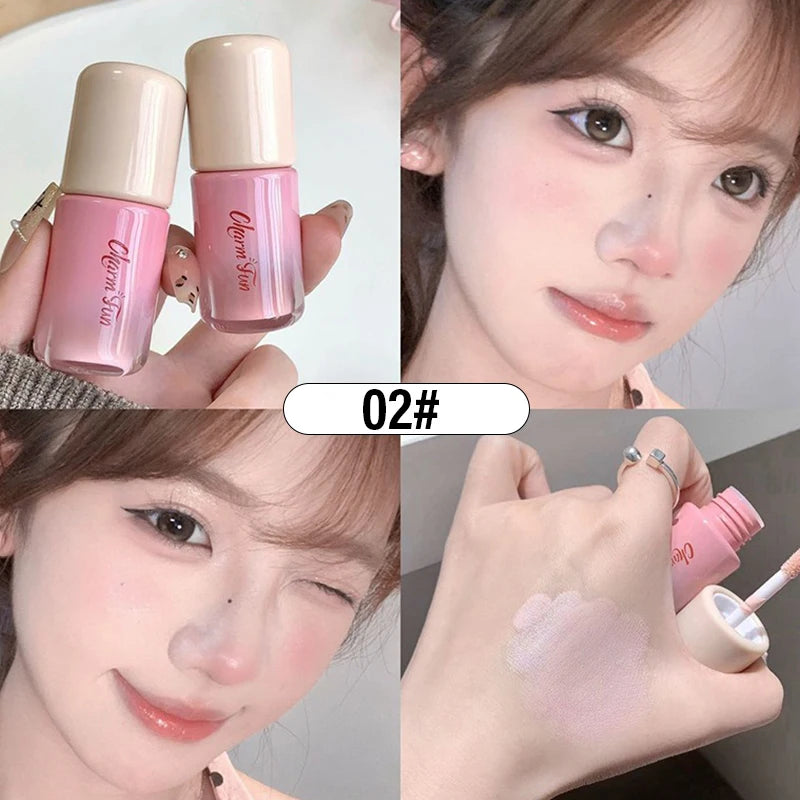 6Colors Pink Brightening Liquid Concealer Pearl White High Gloss Multi-Purpose Highlighting Moisturizing Cover dark circles/acne Qme 02