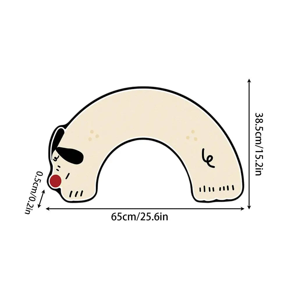 Water Absorption Shower Mat Dachshund Floor Cute Cartoon Rug Doorway Qme WHITE China Mainland