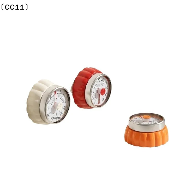 Cute Pumpkin Mechanical Timer No Battery Needed Kids Self-discipline Qme