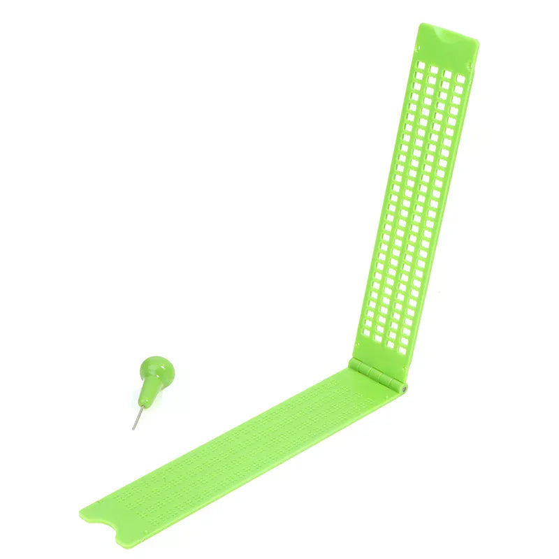 Plastic Braille Writing Slate School Portable Practical Stylus Qme