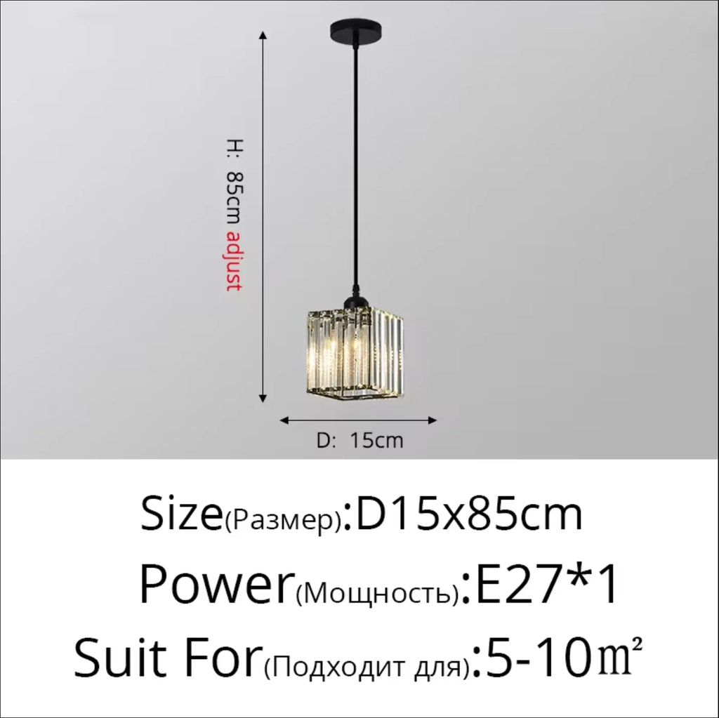 Led Ceiling Light Modern Home Decoration Crystal Chandelier Luxury Living Room BedRoom Dining Gold Ceiling Lamp lighting Qme square black