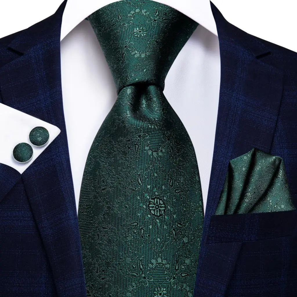 Business Black Solid Paisley Men's Tie Neck Strip Ties Men Formal
