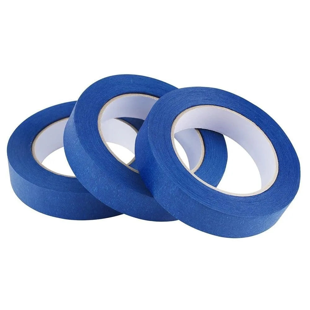 20m/Roll Blue Painter Masking Tape Crepe Paper Adhesive Tape For Wall Ceiling Trim Edge Painting DIY Decoration No Residue Qme