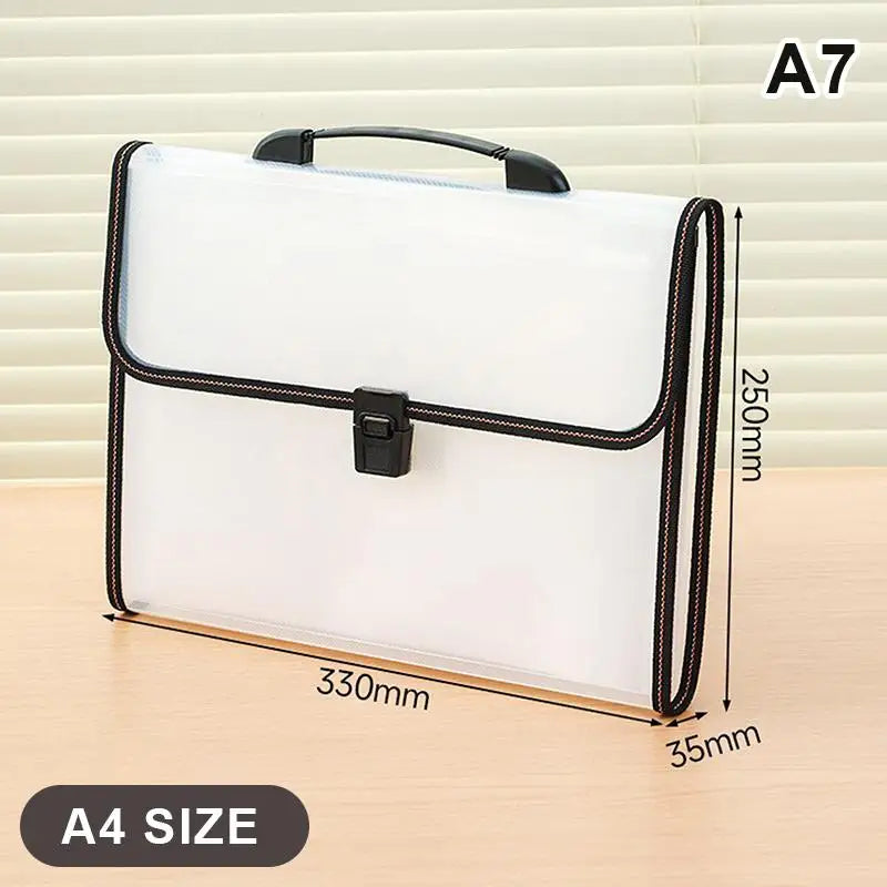 Long Document Organizer Folder Lightweight File Holder Handle Student Qme A7