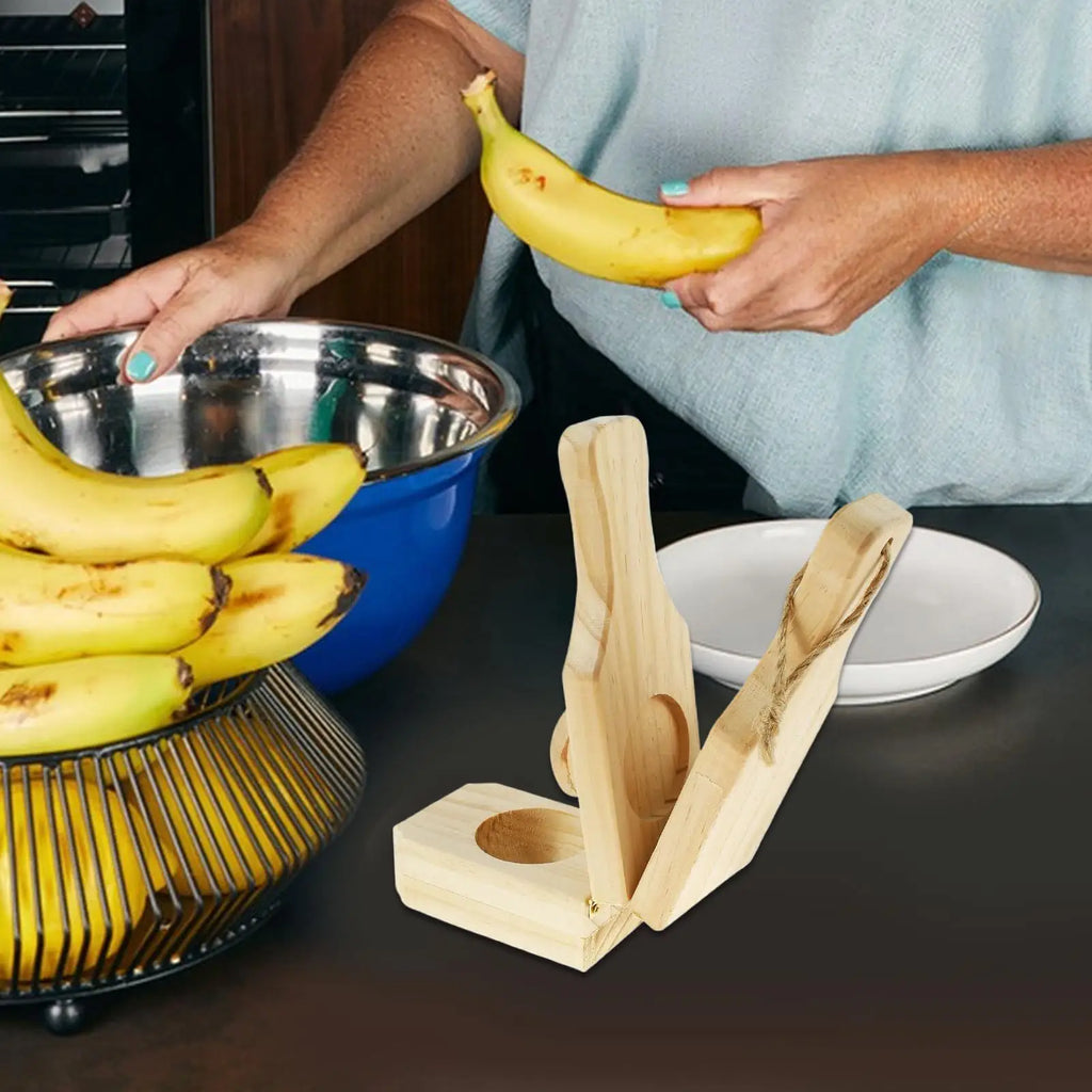 Plantain Press Wooden Fried Banana Smasher Masher Kitchen Tool Home Qme