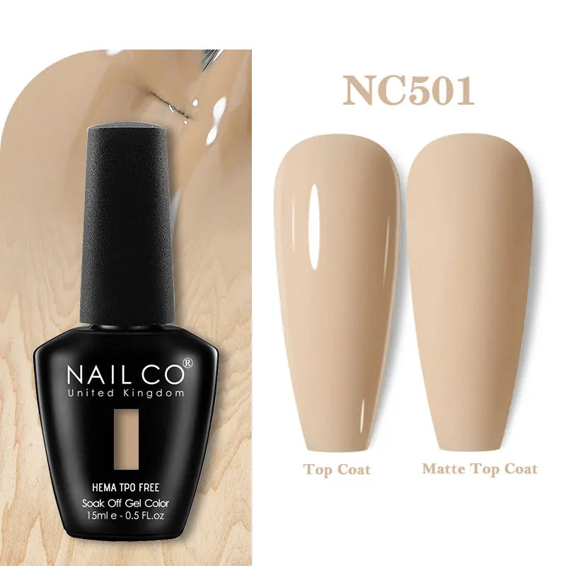 NAILCO Green Series Dark Gel Nail Polish Lasting Hybrid Base Matte