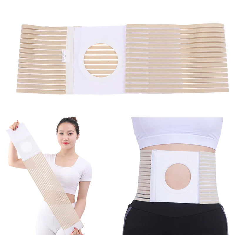 Ostomy Hernia Belt Stoma Support Wraps Unisex Abdominal Binder Brace Qme