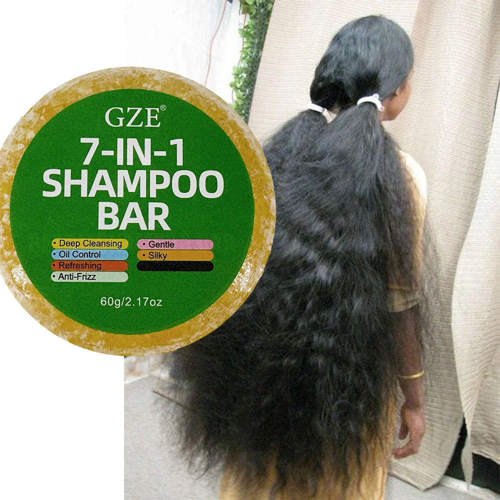 10 PACK Family Set GZE 7-IN-1 Shampoo Bar Deep Cleansing Gentle Oil Control Silky Refreshing Detangle Anti-Frizz Qme