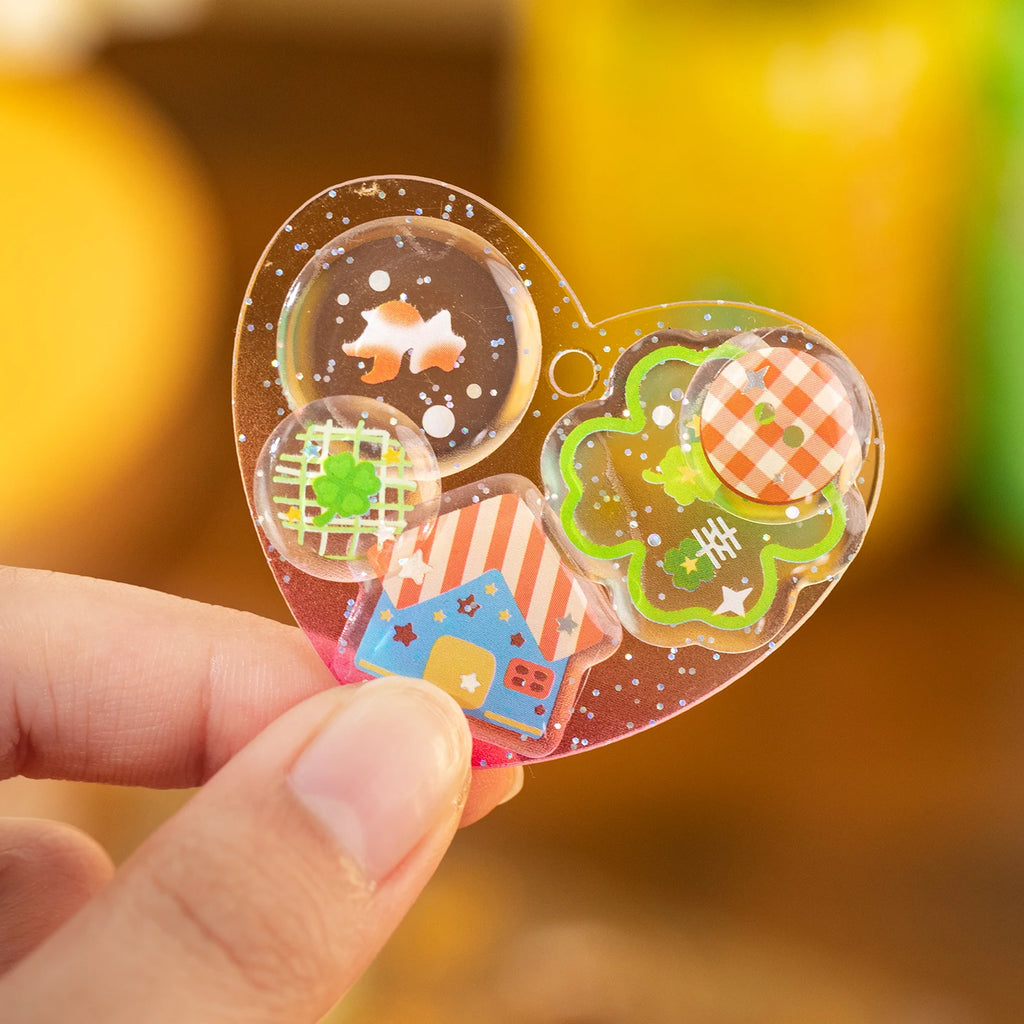 1 Sheet Cute Laser Silver Epoxy Sticker for DIY Scrapbooking Collage Guitar Phone Case Notebook Decoration Qme