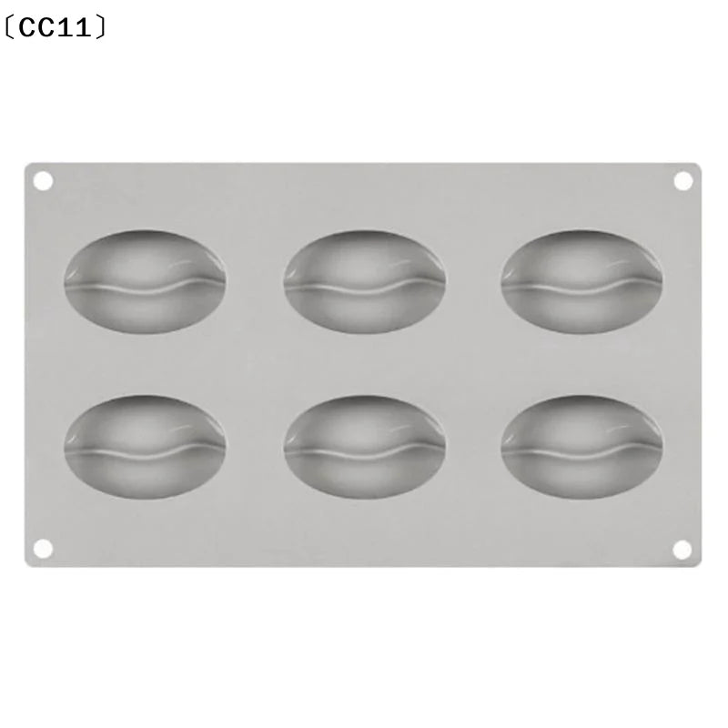 Coffee Bean Shape Cake Silicone Mold DIY Bread Chocolate Dessert Qme